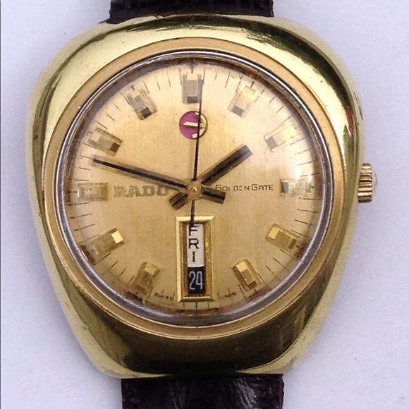 14K Rolled Gold Rado 1950s Golden Gate Gold filled Automatic AM Band - Picture 1 of 10